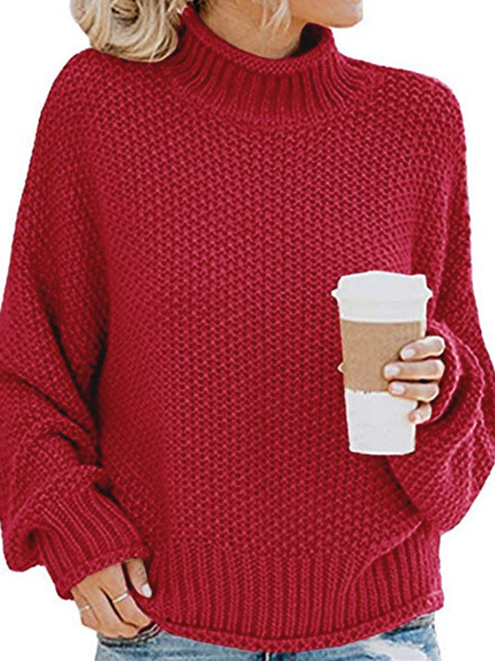 Stilla | Pullover med rullekrave og faldende skuldre
