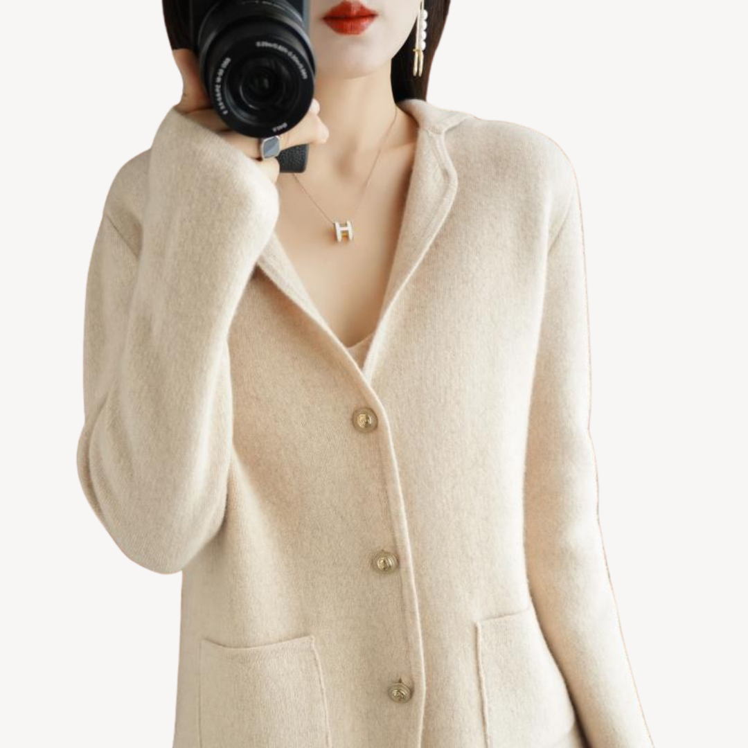 Stilla | Dame uld cardigan med knapper