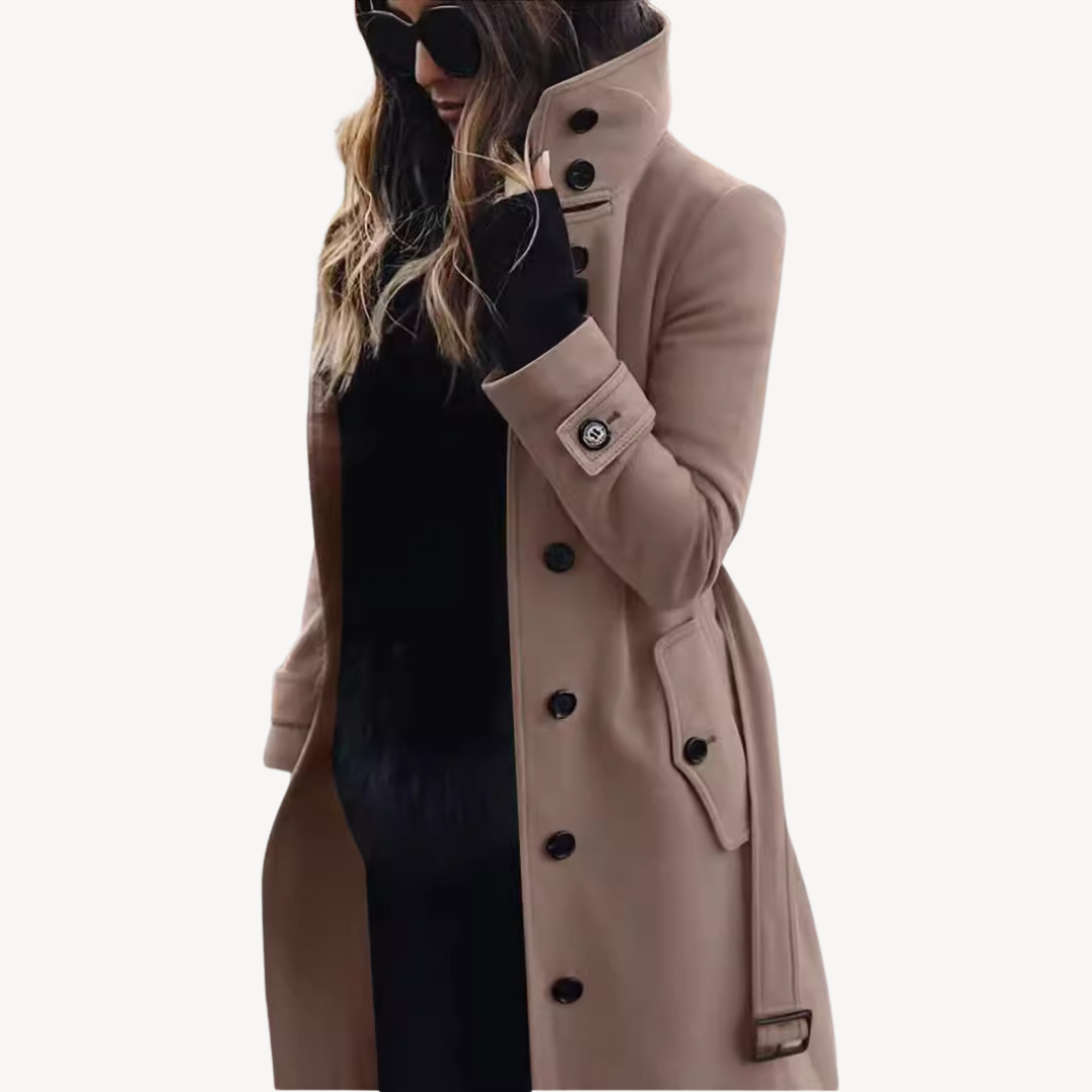 Stilla | Dame uldblanding trenchcoat