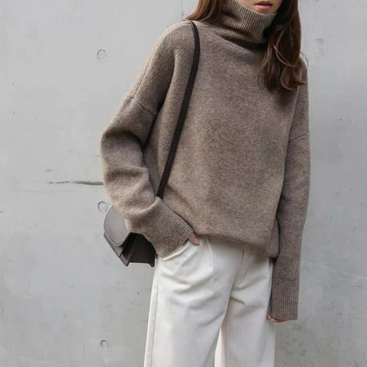 Stilla | Blød højhalset sweater