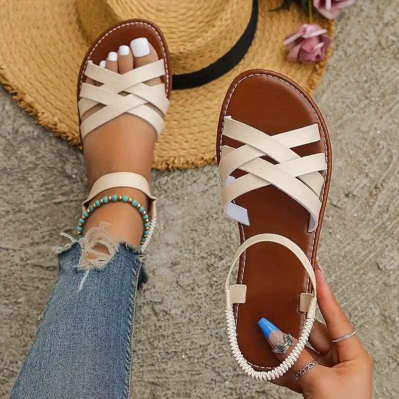 Stilla | Sommer Romerske Sandaler Til Kvinder Med Åben Tå, Skridsikre Og Elegante