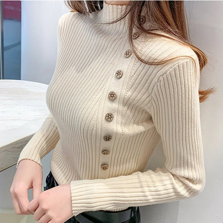 Stilla | Elegant rullekrave sweater i strik til kvinder