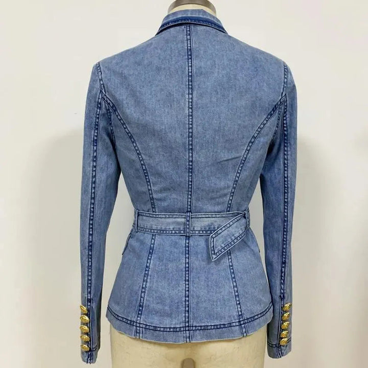 Stilla | Taljeret Denim-Blazer Dame - Casual - Ensfarvet