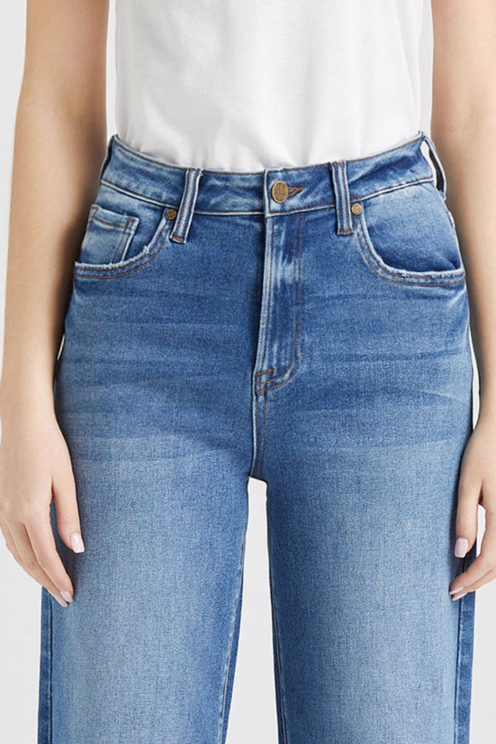 Stilla | Full Size Høj Talje Cat's Whisker Wide Leg Jeans