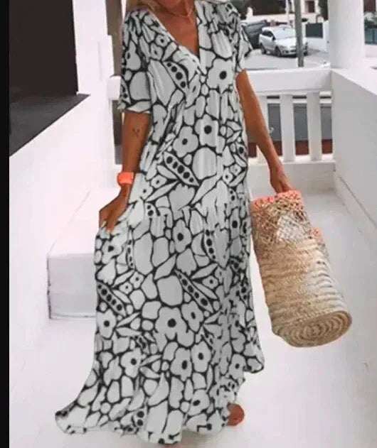 Stilla | Langskåret blomsterkjole