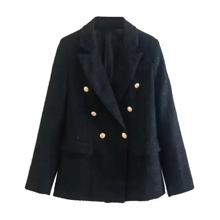 Stilla | Blandet dobbeltknap tweed blazer damer