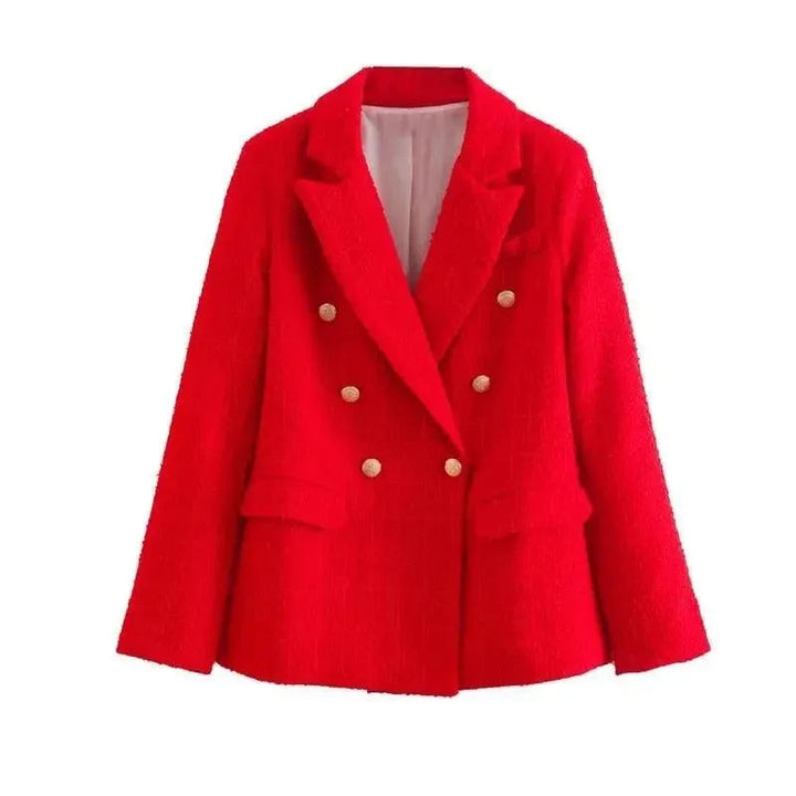 Stilla | Blandet dobbeltknap tweed blazer damer