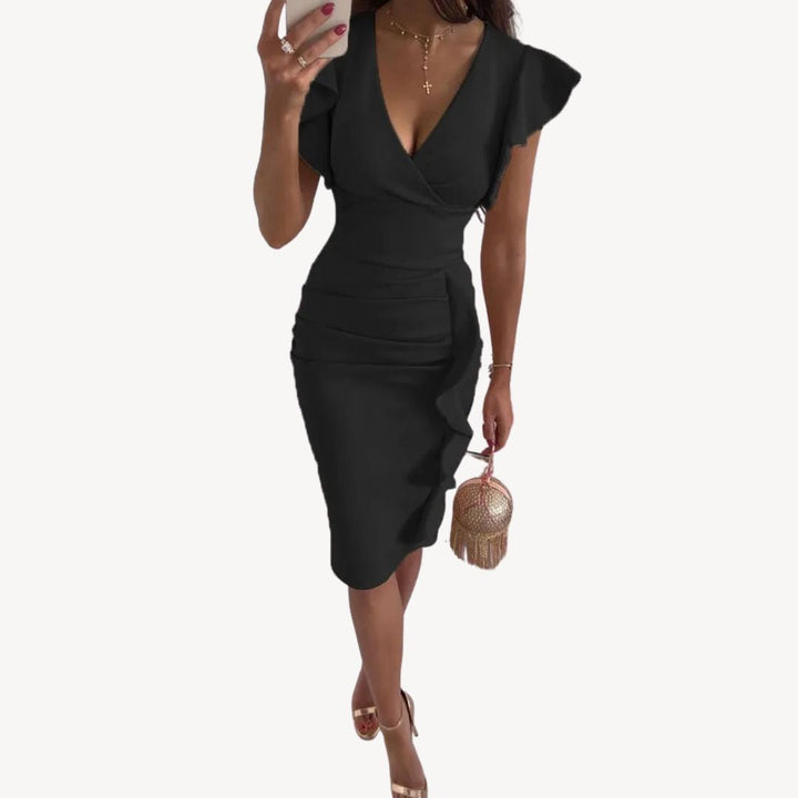 Stilla | Damers Flæseærme Bodycon Kjole