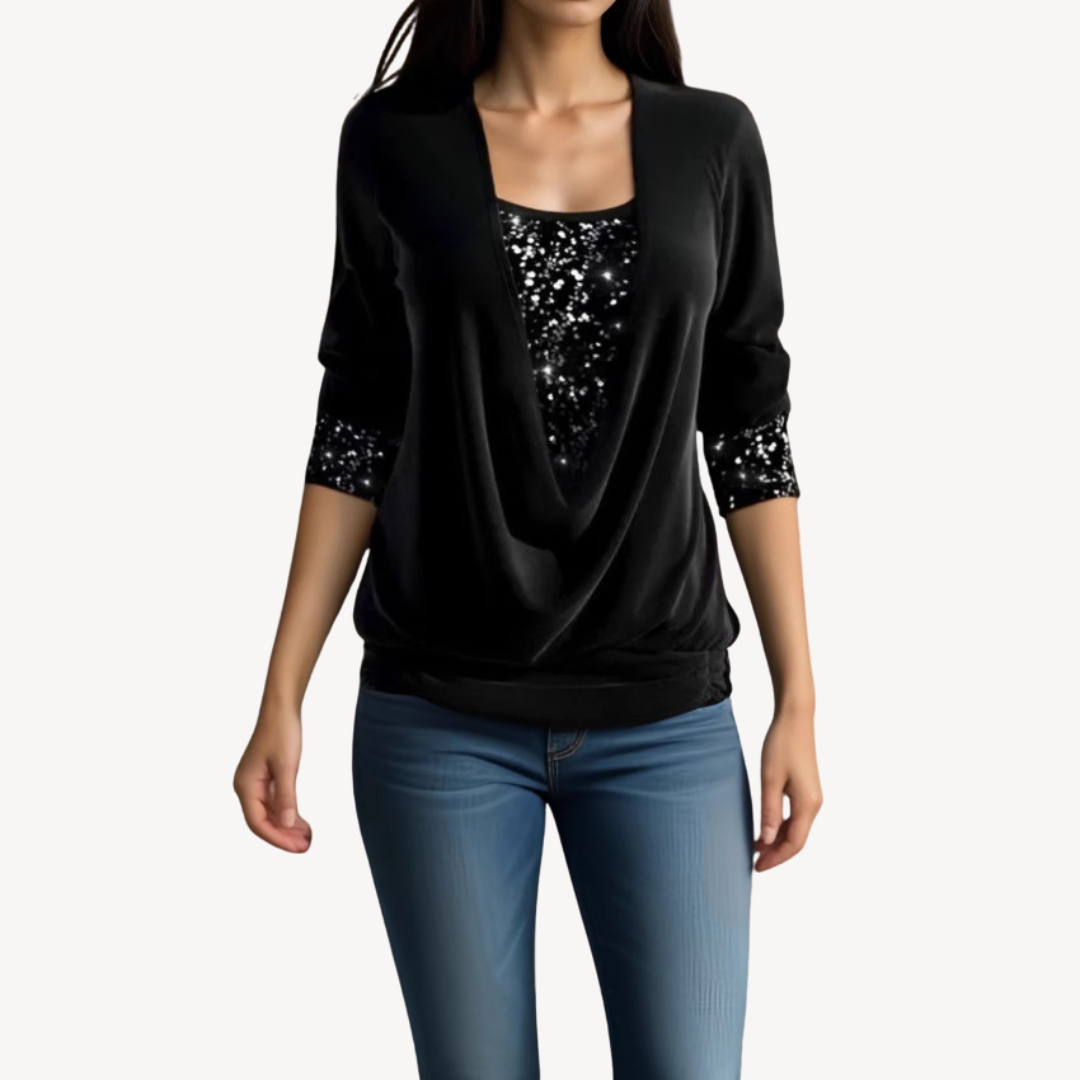 Stilla | Kvinders Bomulds V-hals Bluse