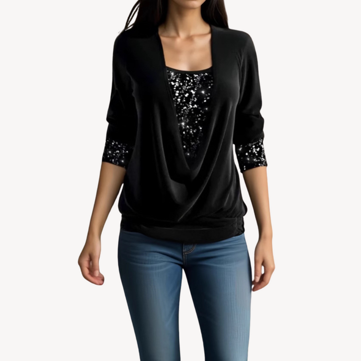 Stilla | Kvinders Bomulds V-hals Bluse