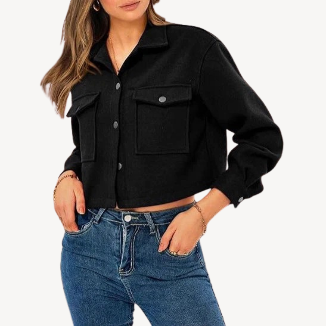 Stilla | Dame Knap Crop Jakke