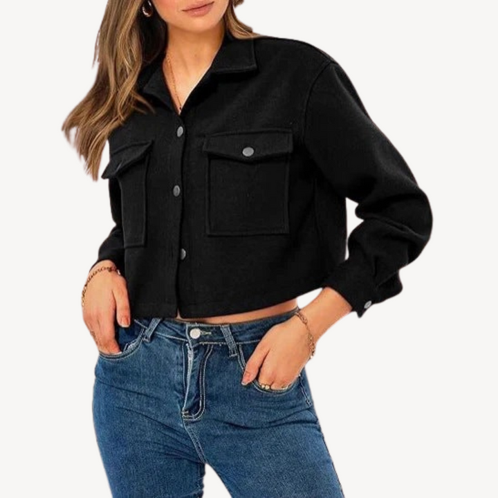 Stilla | Dame Knap Crop Jakke