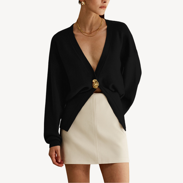 Stilla | Dame Strik V-Udskæring Cardigan Pullover
