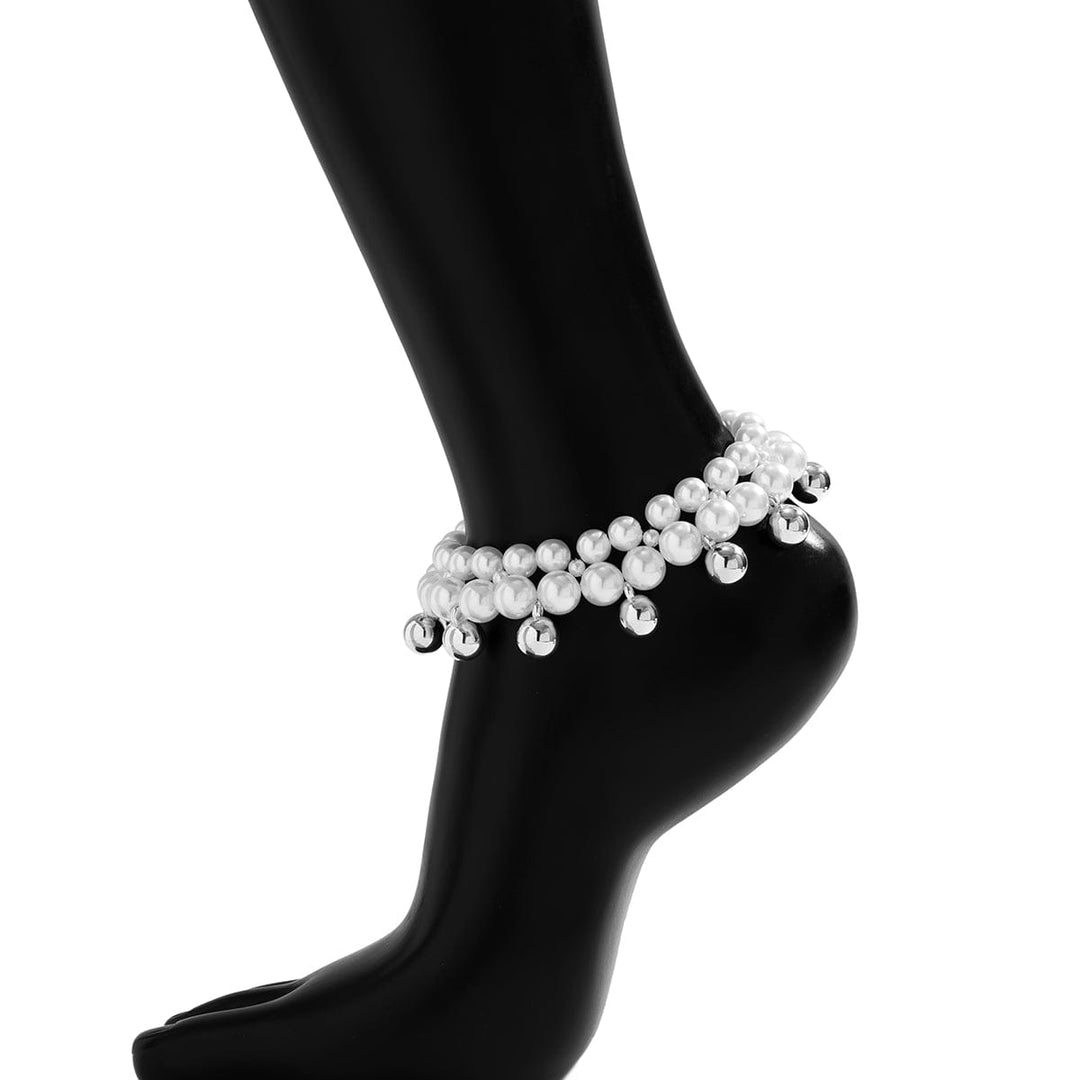 Boho Guld Sølv Tone Bold Frynse Perle Kæde Anklet