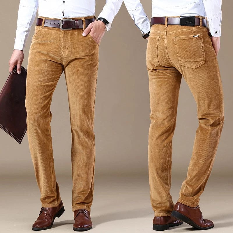Stilla | Corduroy Standard Fit Tailored Skæring Hel Længde Bæltestropper
