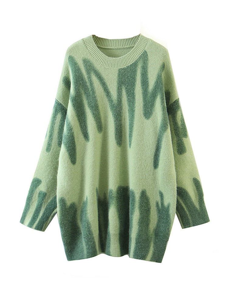 Stilla | Damer Stribet Strikpullover