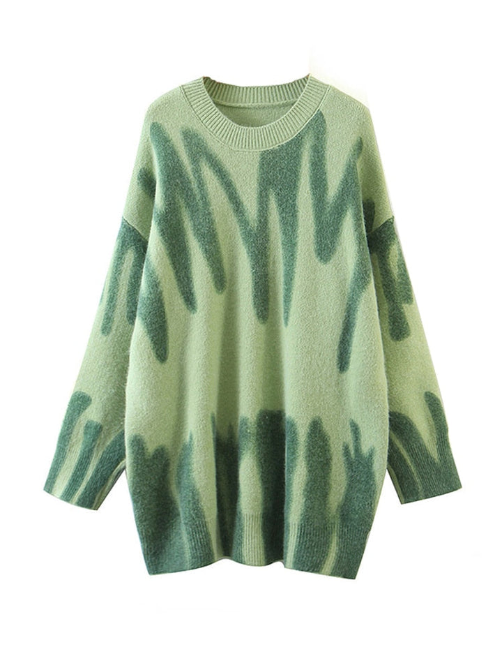 Stilla | Damer Stribet Strikpullover