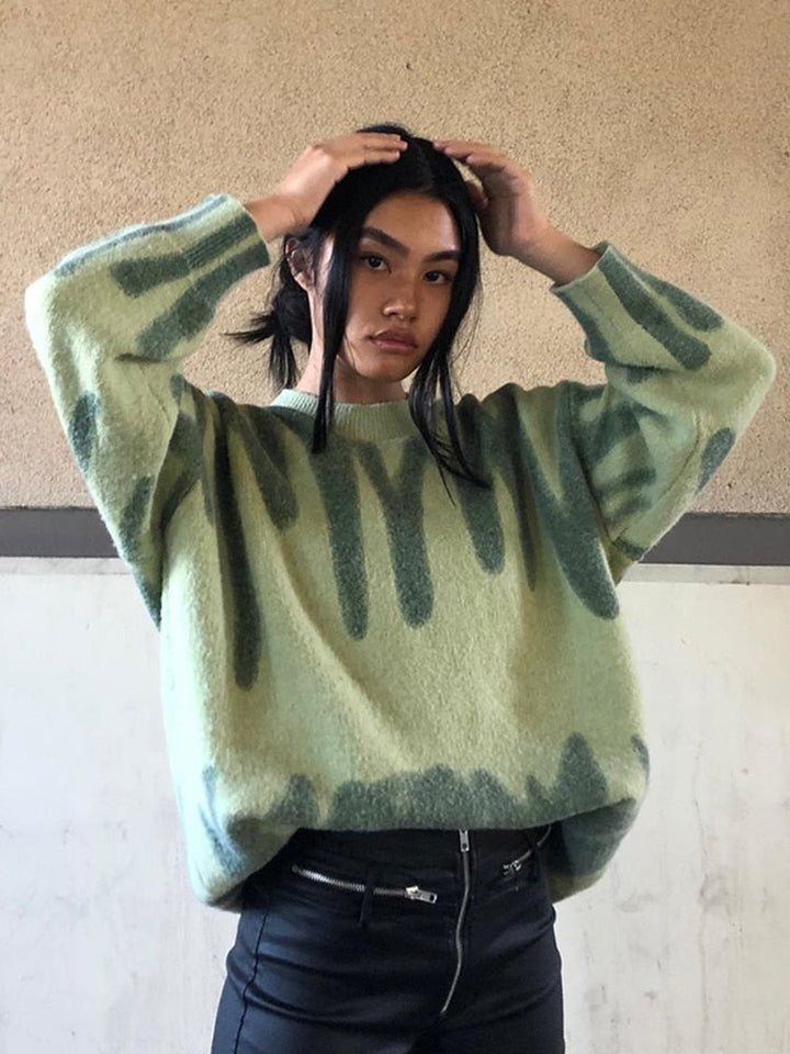 Stilla | Damer Stribet Strikpullover