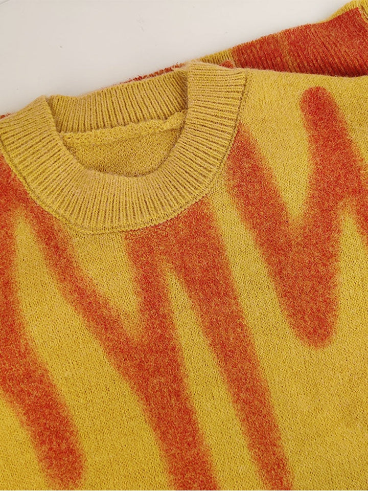 Stilla | Damer Stribet Strikpullover