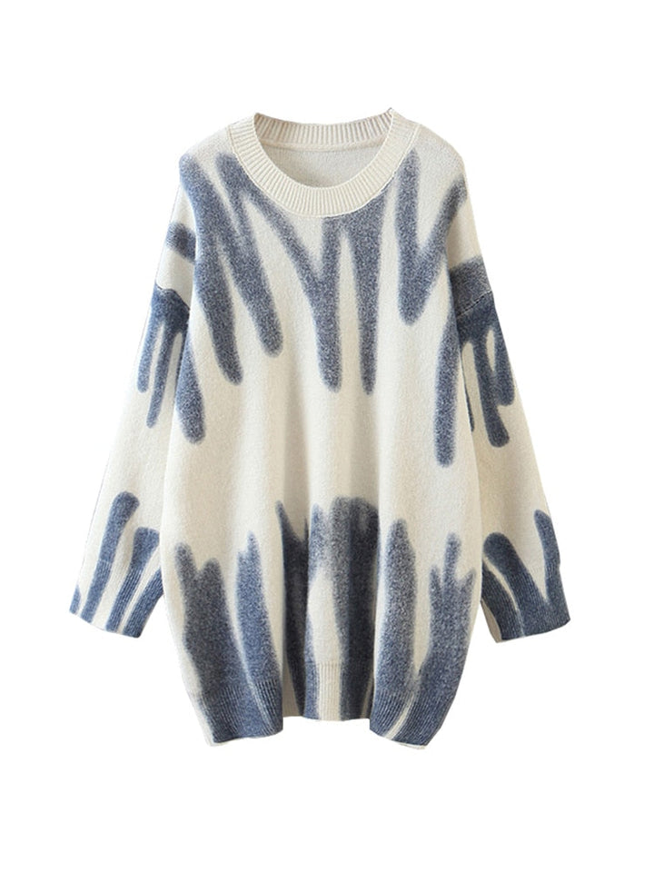 Stilla | Damer Stribet Strikpullover