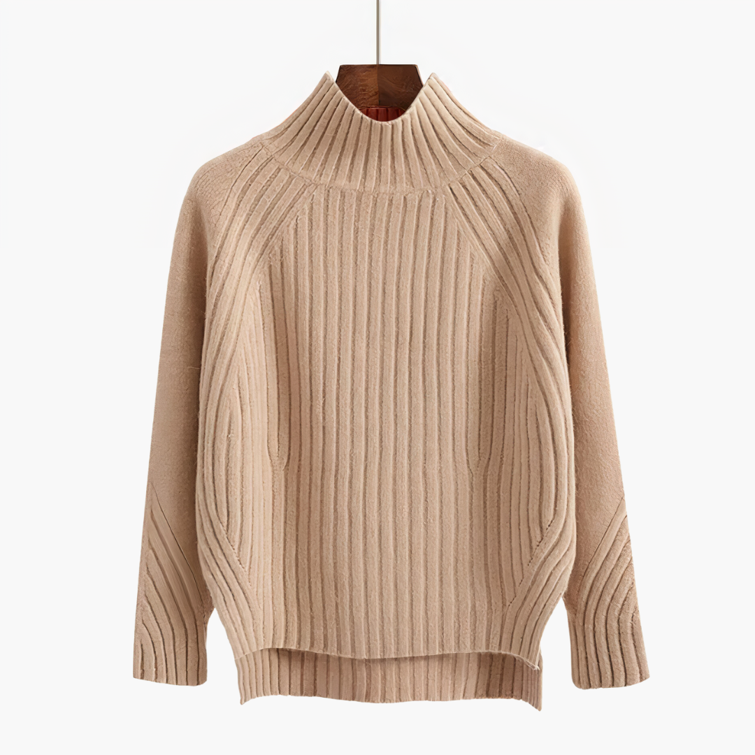 Stilla | Ribbstrik Højhals Sweater