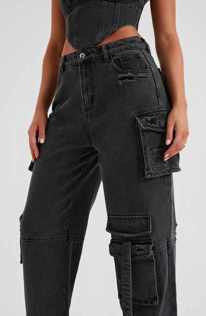Stilla | Jeans-korset-sæt og cargo-bukser