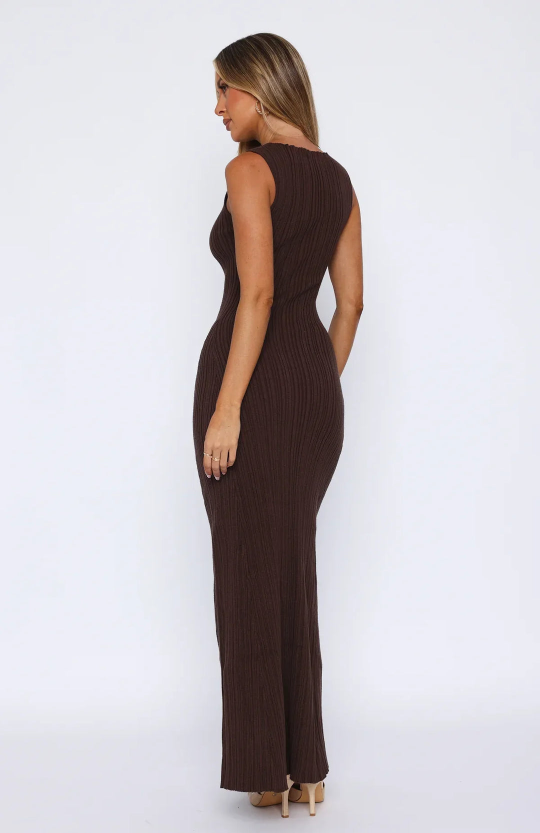 Stilla | Ærmeløs Strikket Bodycon Maxikjole
