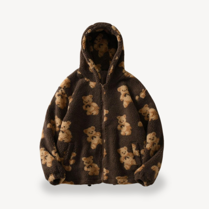 Stilla | Teddy Bear mønster hoodie til kvinder