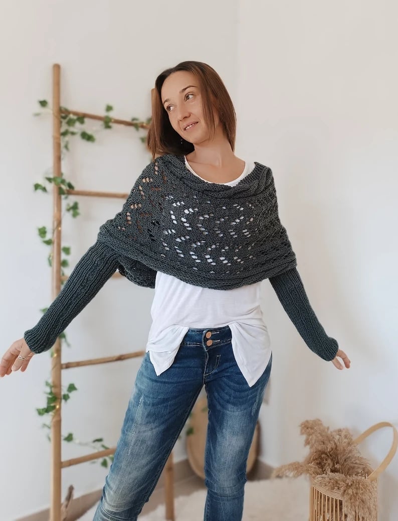 Stilla | Strikscarf med fletmønster