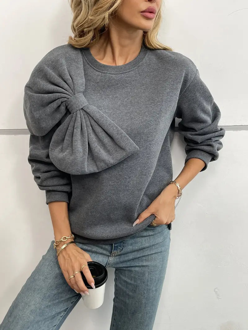Stilla | Overdimensionerede bomulds sweater med knude