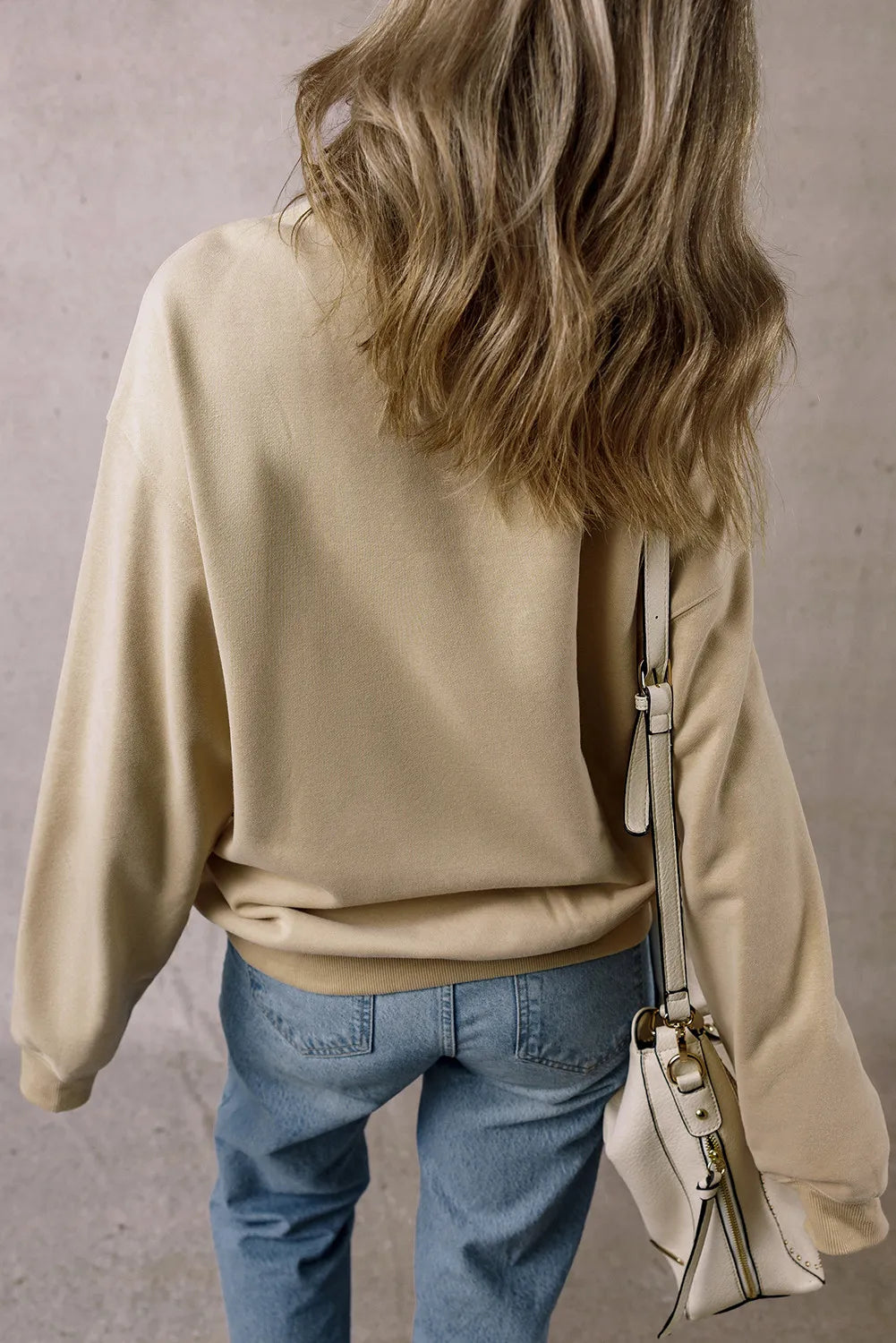 Stilla | Taknemmelig Sweatshirt Rund Hals Lange Ærmer Med Sløjfe