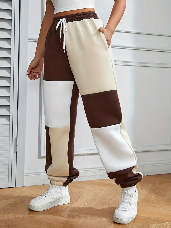 Stilla | Elegant Joggingbuks Med Color Blocking Design