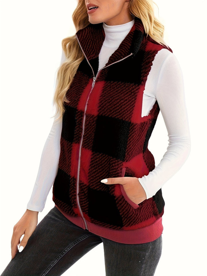 Stilla | Ternet Teddy-cardigan med ståkrave