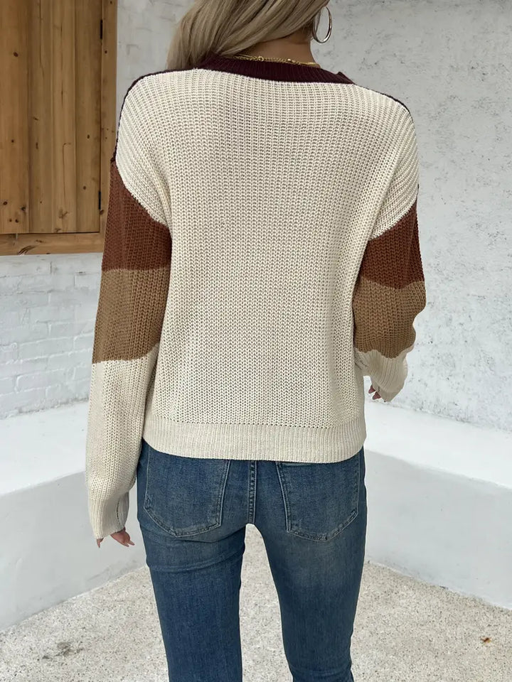 Stilla | Farverig Strikket Pullover Til Damer