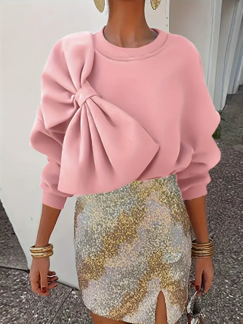 Stilla | Overdimensionerede bomulds sweater med knude