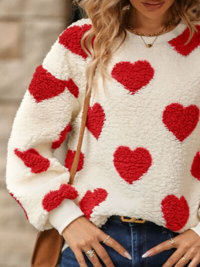 Stilla | Cozy Strik Sweater med Hjerte Mønster til Vinter Elegance