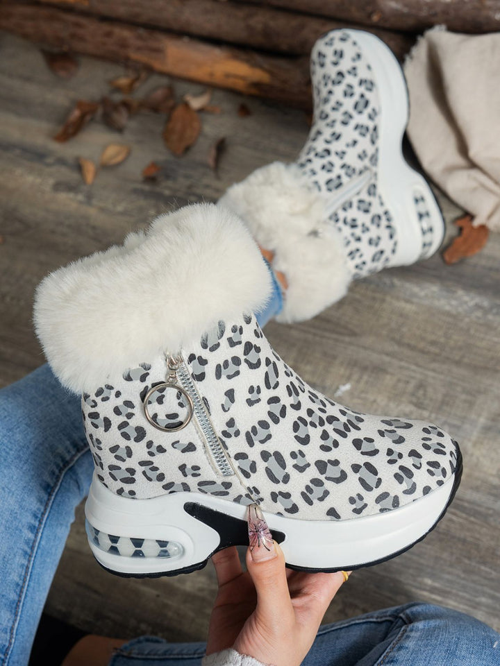 Stilla | Leopard Platform Støvler Med Sidelukning