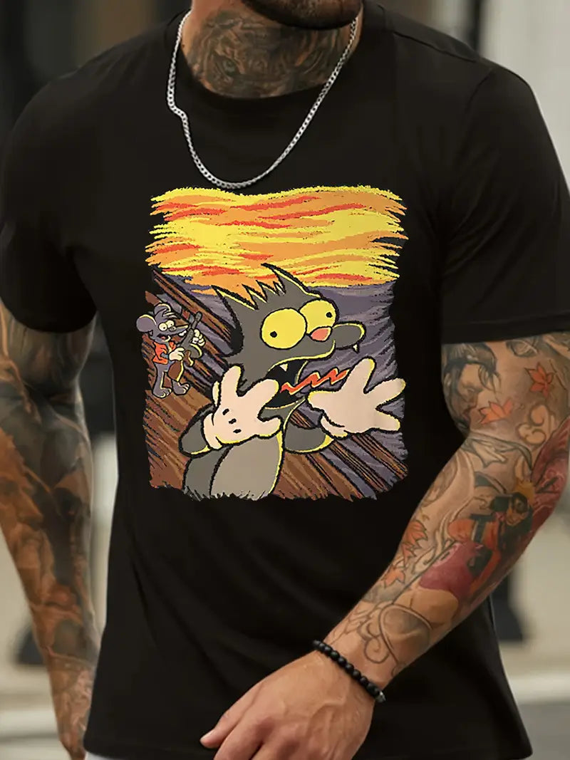 Stilla | Elegant bomulds T-shirt i sort