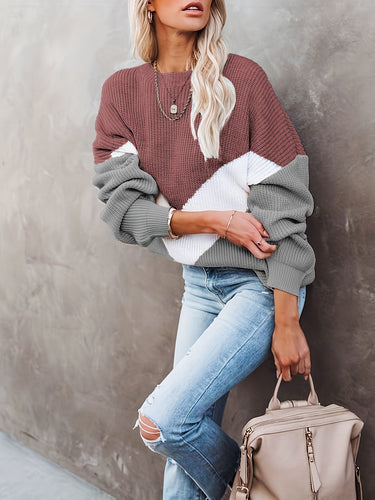 Stilla | Pullover med farveblokering