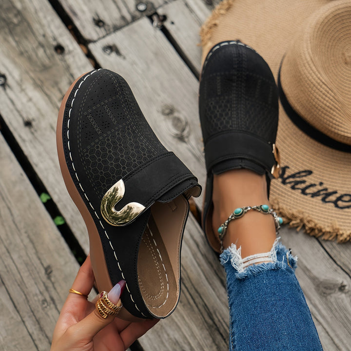 Stilla | Sandaletter Med Kilehæl Komfortable Slip on Sandaler På Platforme Sommer Sko