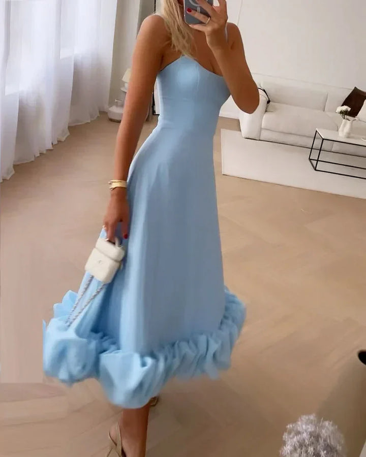 Stilla | Elegant Ensfarvet Lingerikjole