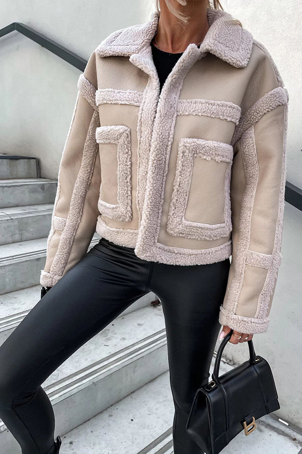 Stilla | Top of the Press Faux Leather Teddy Lined Coat