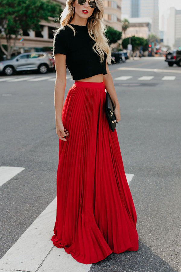 Stilla | for Eternity Plisseret Maxi Nederdel