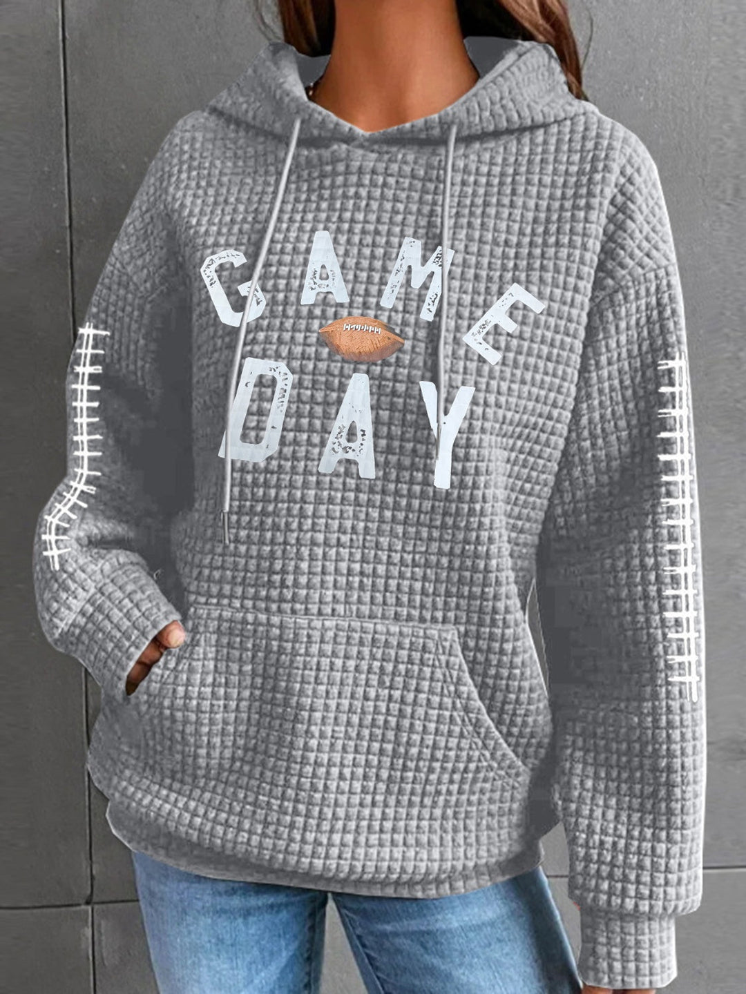 Stilla | Sweatshirt med hætte og snor og lange ærmer