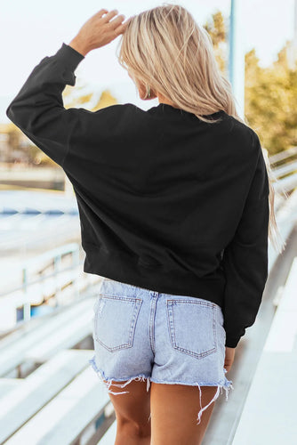 Stilla | Blød Sweatshirtjakke med Rund Udsnit og Lange Ærmer
