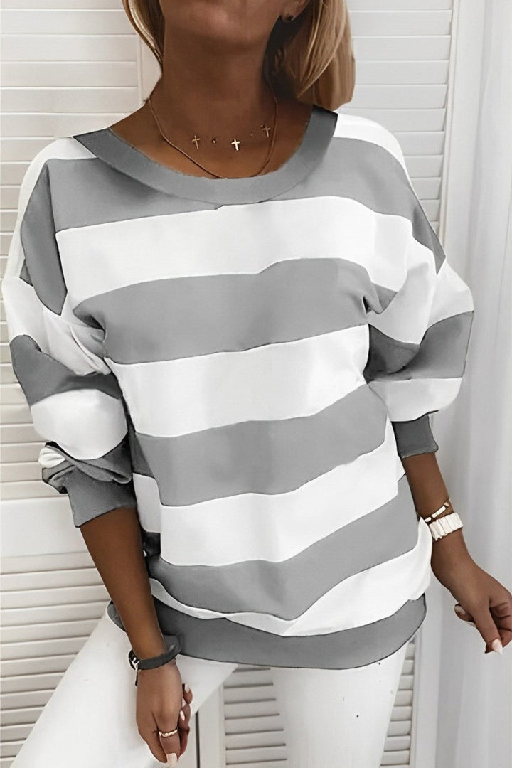 Stilla | Stribet Oversize Skjorte