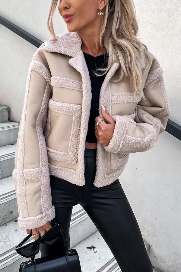 Stilla | Top of the Press Faux Leather Teddy Lined Coat