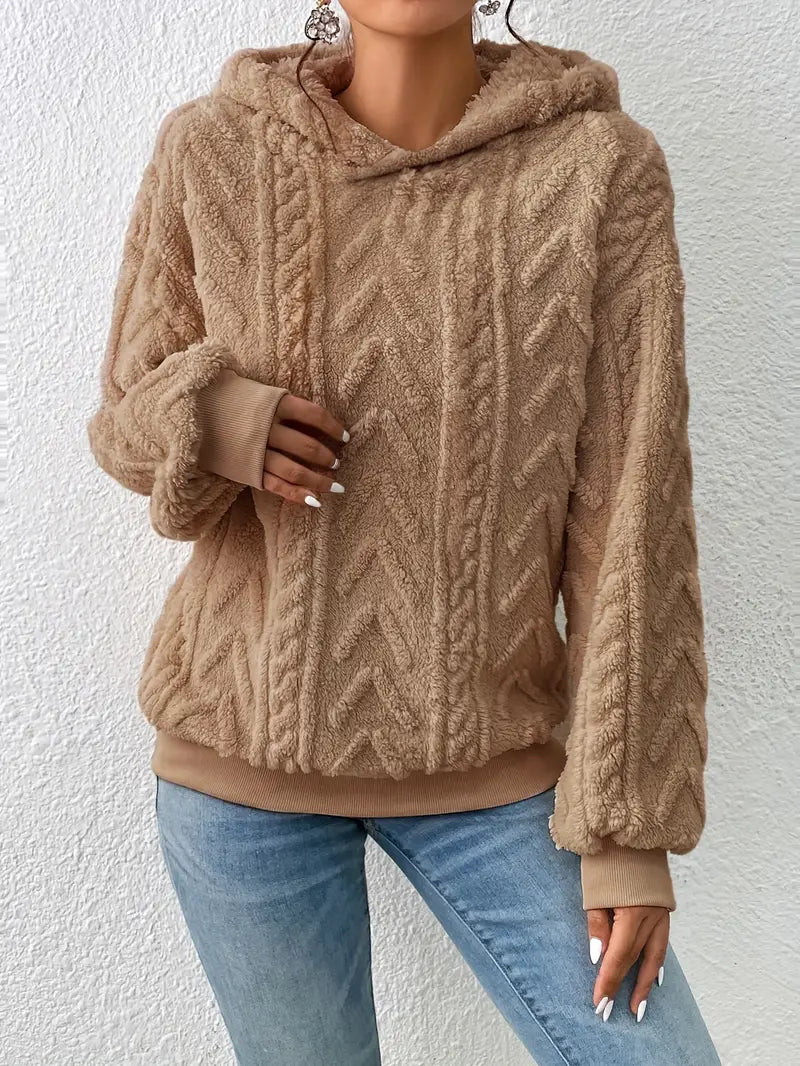 Stilla | Sweatshirt med struktureret hættetrøje