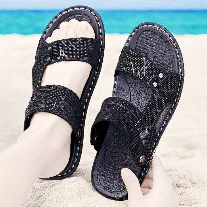 Stilla | Herren Lette Sandaler Åndbare Slip on Strandklip Med Gummisål
