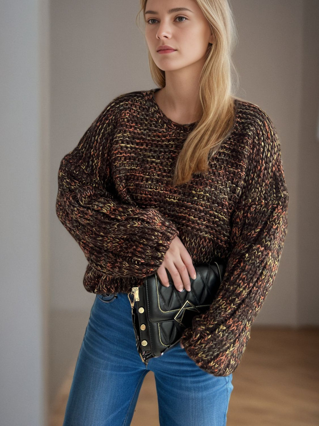 Stilla | Pullover med lange ærmer og dybe skuldre